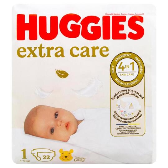 Підгузки дит. Huggies EC (1) 2-5кг 22шт