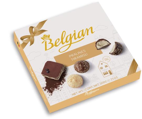 Цукерки кор.шок.смак.тірам.200гBelgian