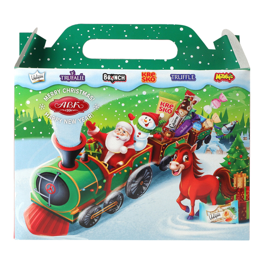 Набір подарун. Різдвяний потяг 750г