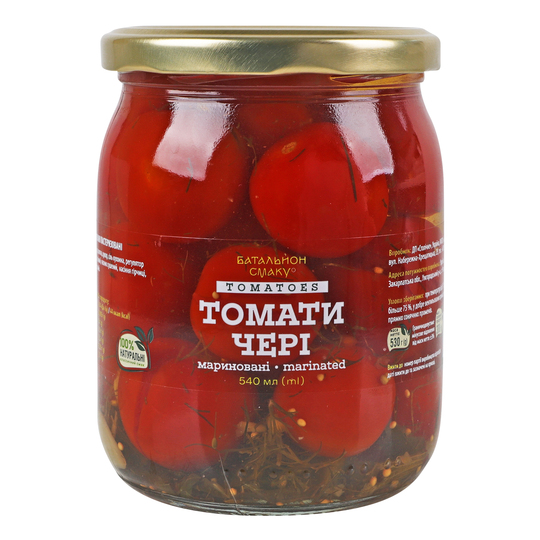 Томати мар.чері Батальйон смак ск/б540мл