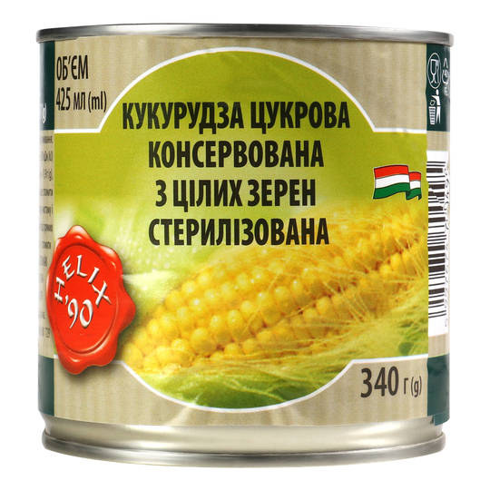 Кукурудза солодка консер.HELIX з/б 425мл