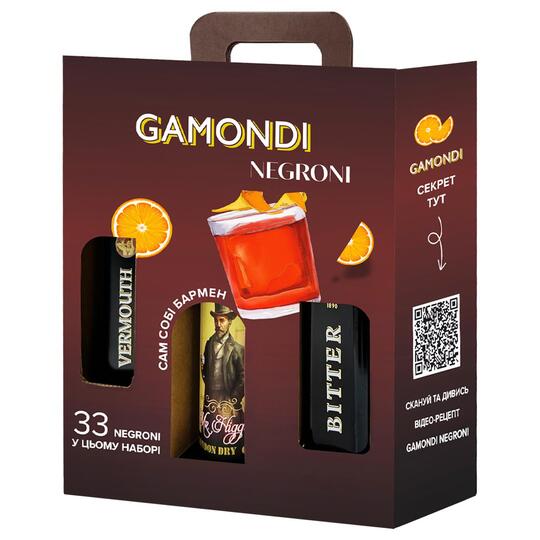 Наб.Лік.Gamondi25%1л+Джин1л+Вермут18%1л