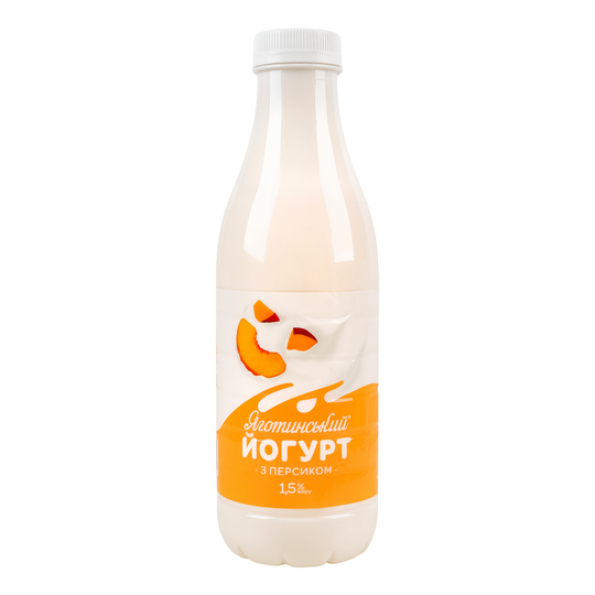 Йогурт 1,5% Яготин персик 750г пляш.