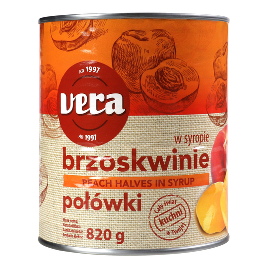 Персики полов. в сир. стерил. Vera 820г