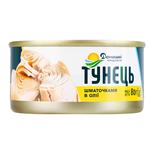 Тунець шматочками в олії 80г ж/б