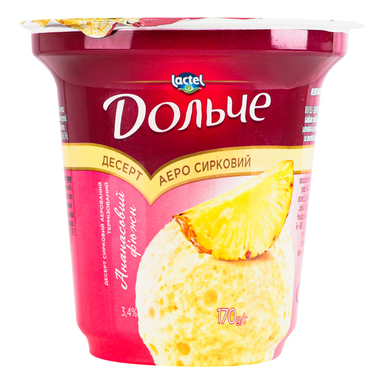 Десерт аер.Дольче 3,4% ананас.ф'южн170г