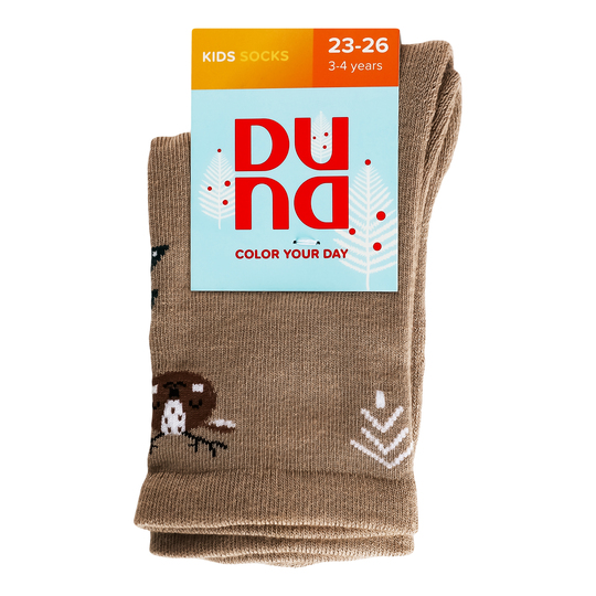 Шкарпетки дитячі Duna т.сір-беж р.16-18
