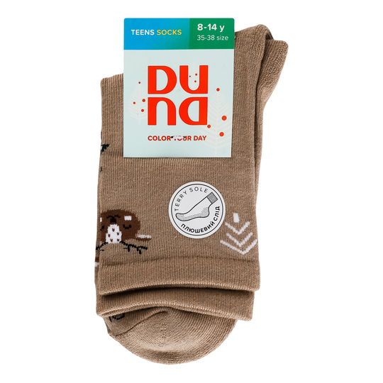 Шкарпетки дитячі Duna т.сір-беж р.22-24