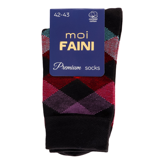 Шкарпетки чол.moi FAINI кв.чор.р.41-43