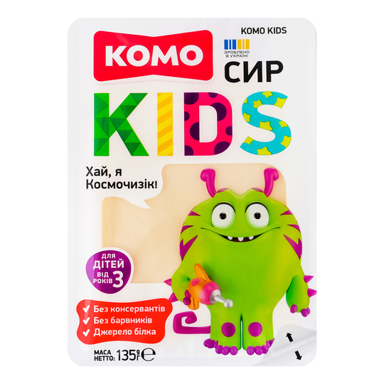Сир н/т д/діт. Комо Кідз 50% 135г
