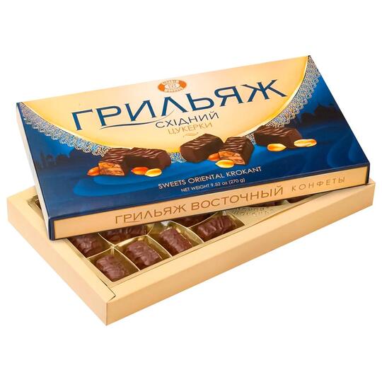Цукерки шок.Грильяж Східний ХБФ 270г