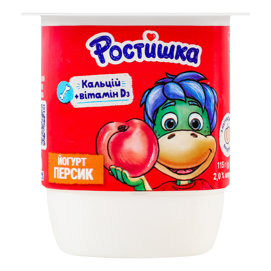 Йогурт 2% Ростишка персик 115г ст.
