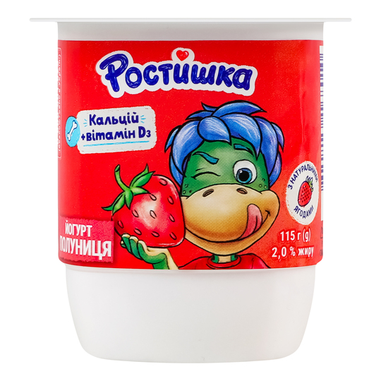 Йогурт 2% Ростишка полун. 115г ст.