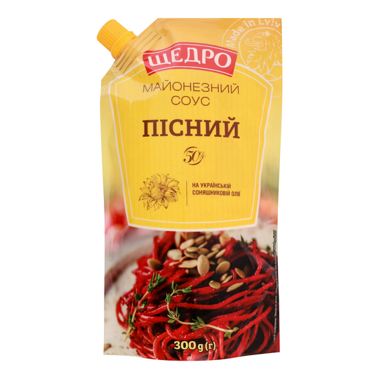 Майонез пісний 50% Щедро д/п 300г