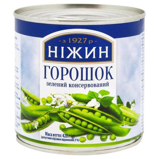 Горох зелений консервований Ніжин 420г