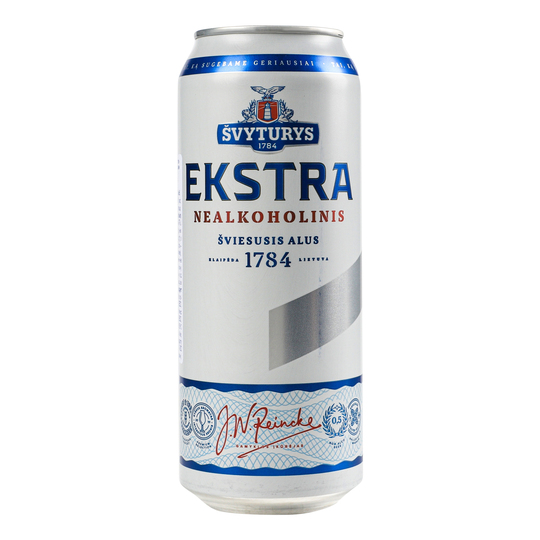 Пиво світле Svyturys Ekstra 0% 0,5л з/б