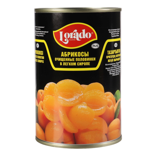 Абрикоси очищ.конс.в сиропі Lorado 425мл