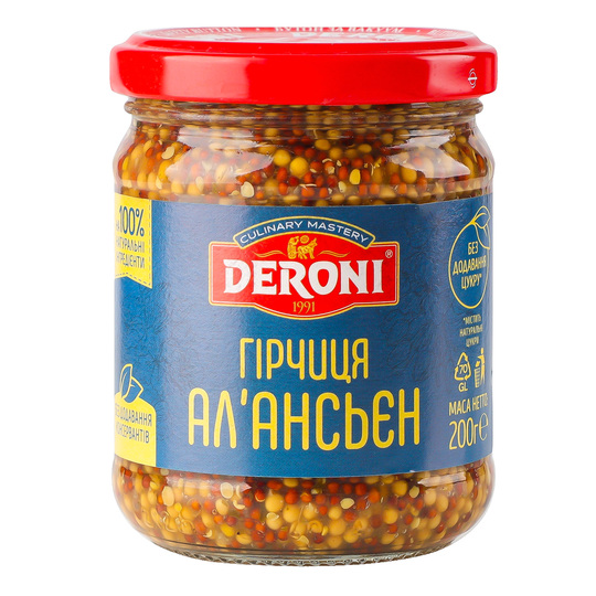 Гірчиця Ал'Ансьєн Дероні 200г