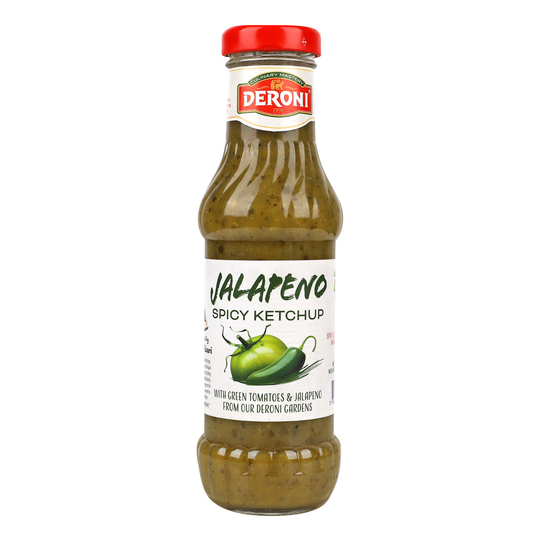 Кетчуп гострий з халап.зел. Дероні 320г