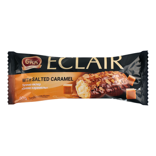 Тістечко еклер солона кармель БКК 60г