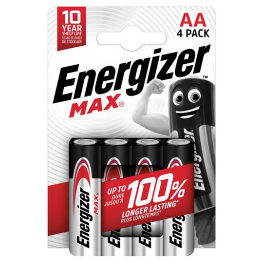 Батарейка луж/бліст.AA ENERGIZER MAX 4шт