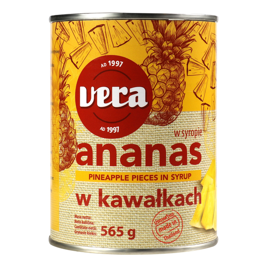 Ананас шматочки в сиропi Vera з/б 565г