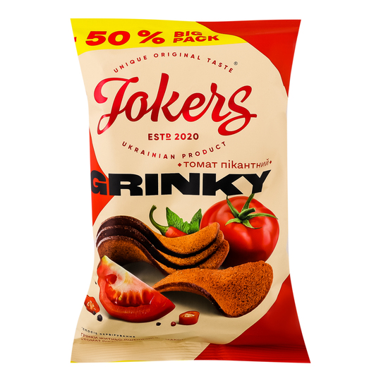 Грінки житньо-пшен.томати Jokers 120г