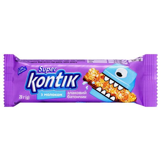 Батончик злак.з молоком Super Kontik 29г