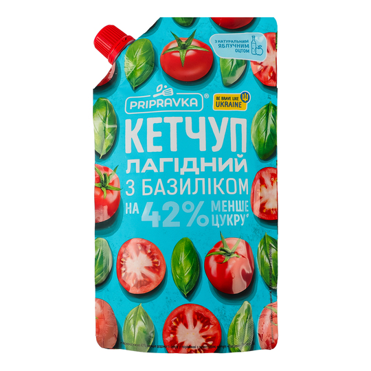 Кетчуп лагідний з базилік.Pripravka 250г