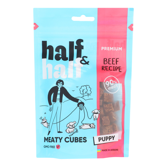 Ласощі для цуценят HalfHalf ялович. 100г