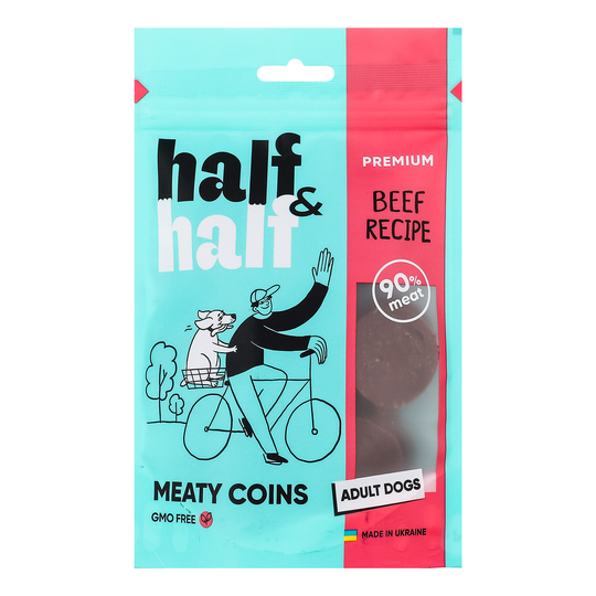 Ласощі д/собак HalfHalf з яловичина 100г