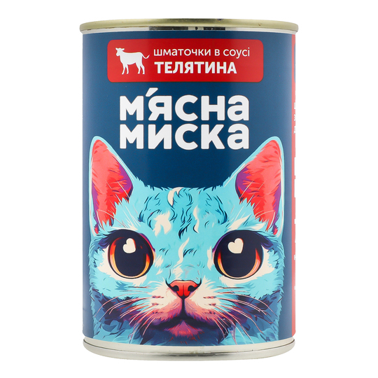Корм д/кот.конс. ММ шмат.соус телят.415г