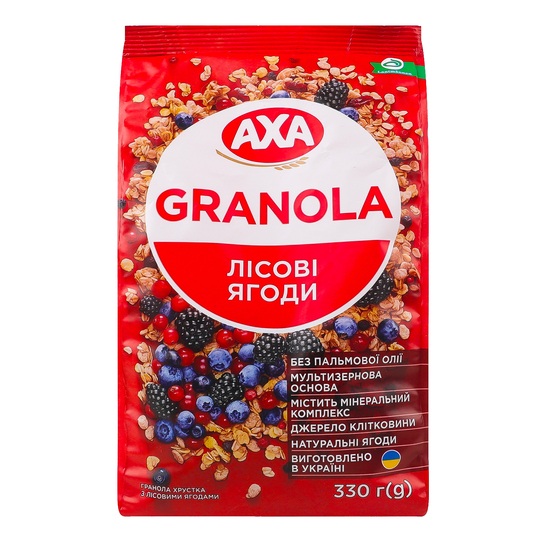 Гранола з лісовими ягодами Аха 330г