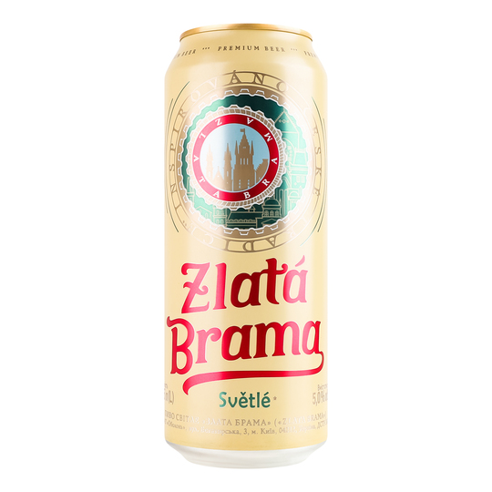 Пиво світле Zlata Brama 5% 0,5л з/б