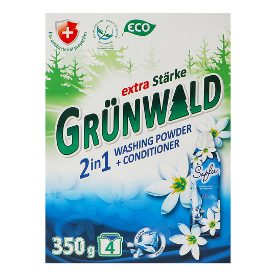 Порошок д/пр.ун.орг. Grünwald 2in1 350г