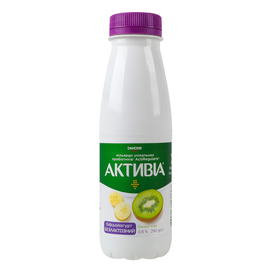Йогурт б/л Активіа 0,8% бан-ків.пет 290г