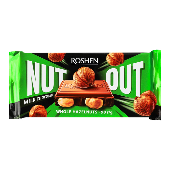 Шоколад Nut мол.з ціл.фундук.Roshen 90г
