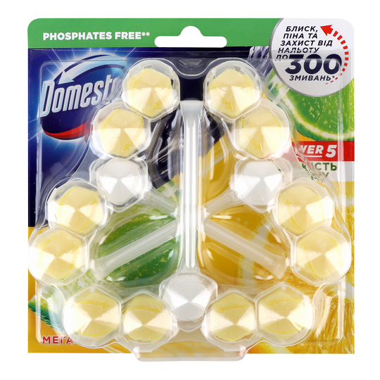 Блок д/уніт.Domestos Power5 св.лай.3*55г