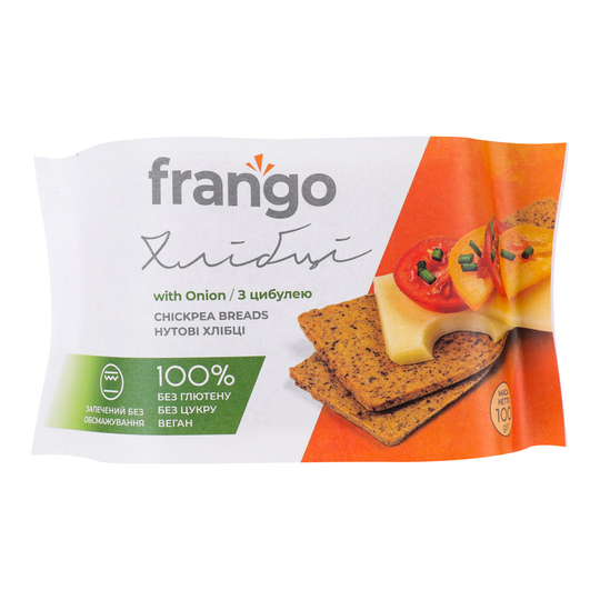 Хлібці нутові з цибулею Frango 100г
