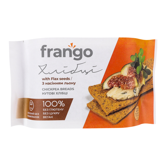 Хлібці нутові з льоном Frango 100г