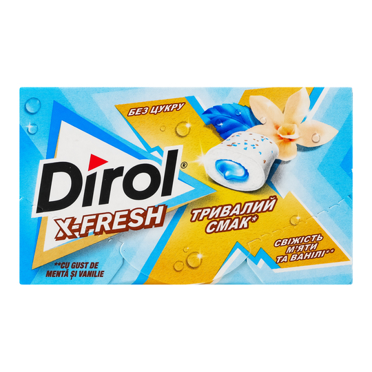 Гумка жув.Ікс-Фр.св.м’ят.ван.Dirol 19,5г