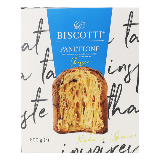Панеттон родзинки+цук.апел.Biscotti 800г