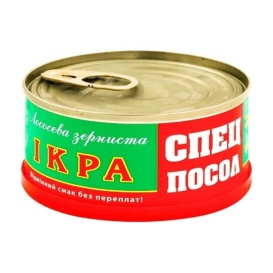 Ікра лосос.зерн.Спецпосол з/б 90г