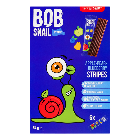 Страйп ябл.груш.чорнич.Равлик Боб 84г