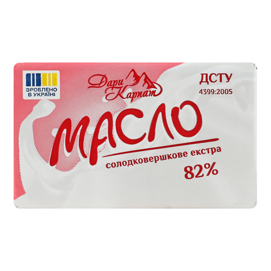 Масло с/в екстра 82% Дари Карпат 180г
