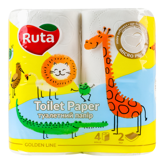 Папір туалет. целюлоз. 2ш. Ruta Kids 4шт