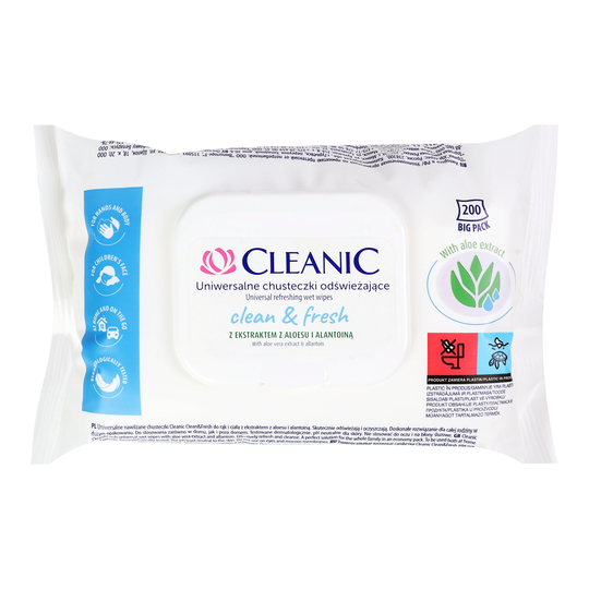 Серветки вологі fresh CLEANIC 200шт