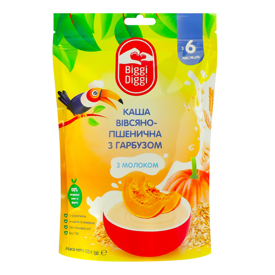 Каша мол.вівс-пшен.гарб. Biggi Diggi200г