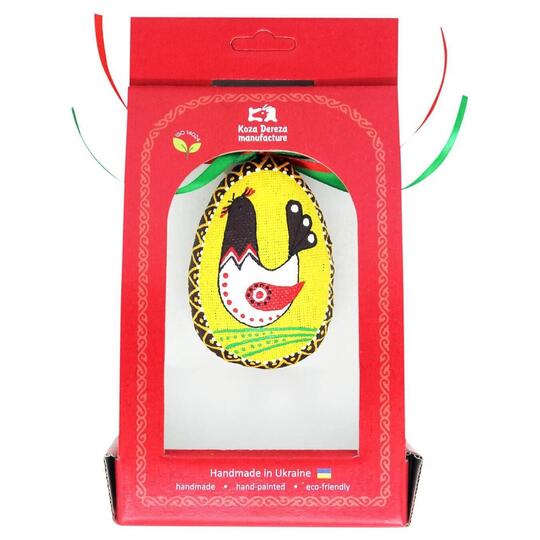 Сувенір Мала писанка жов. з пташкою KD