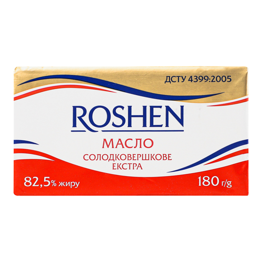 Масло 82,5% Roshen с/верш.екстра 180г